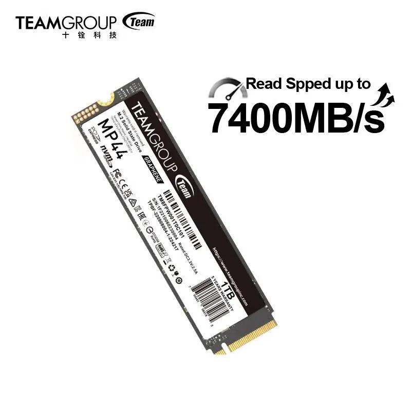 TEAMGROUP NVMe SSD Ʈ  ũž, NUC  NAS ָ Ʈ ̺, MP44 512GB, 1TB, 2TB, SLC ĳ Gen 4x4 M.2 2280 PCIe 4.0